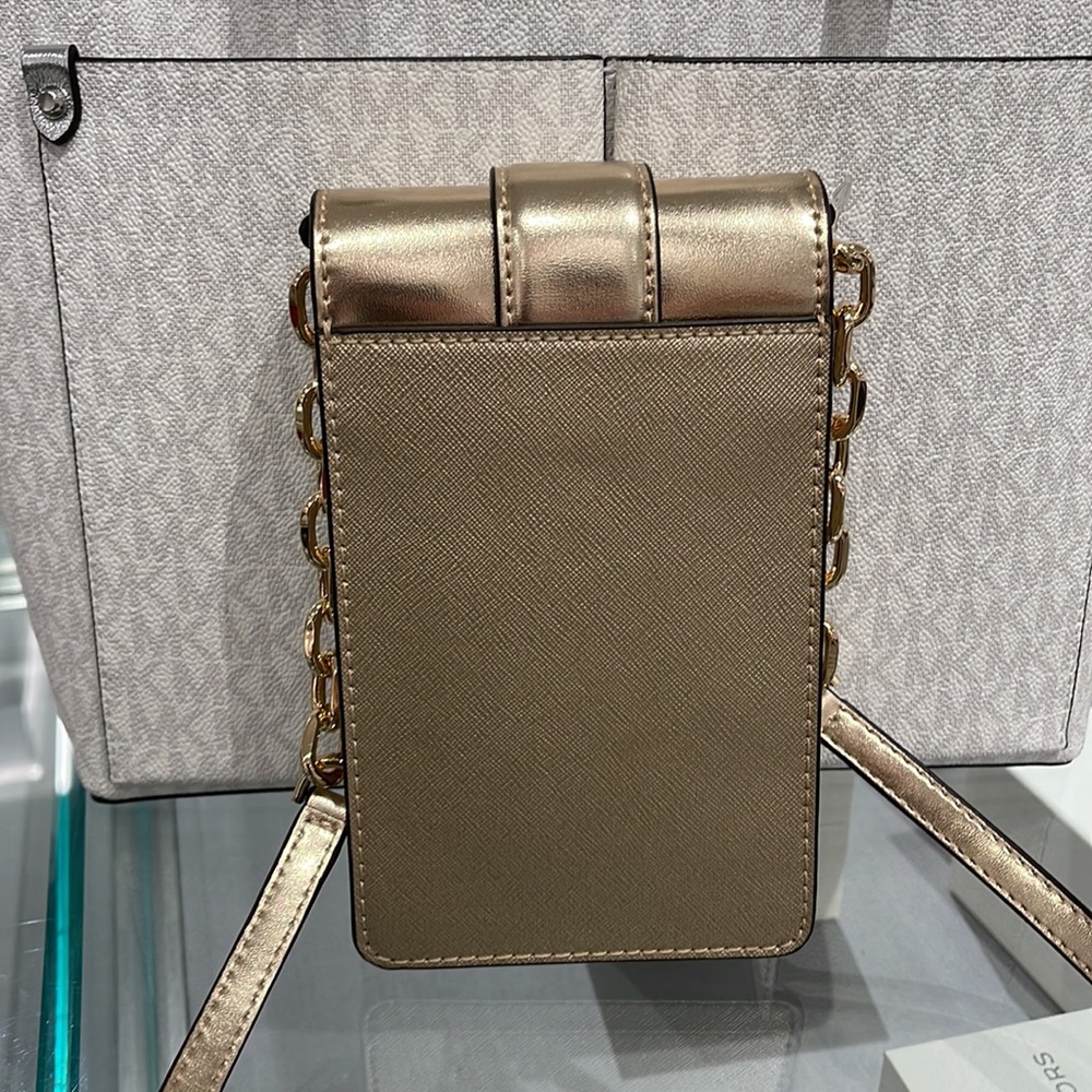 MICHAEL KORS WOMENS FASHION IPHONE SAMSUNG CASE PHONE HOLDER CROSSBODY BAG PURSE - Picture 5 of 16